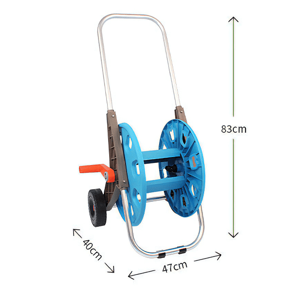 A 47 cm × 40 cm × 83 cm large retractable garden hose