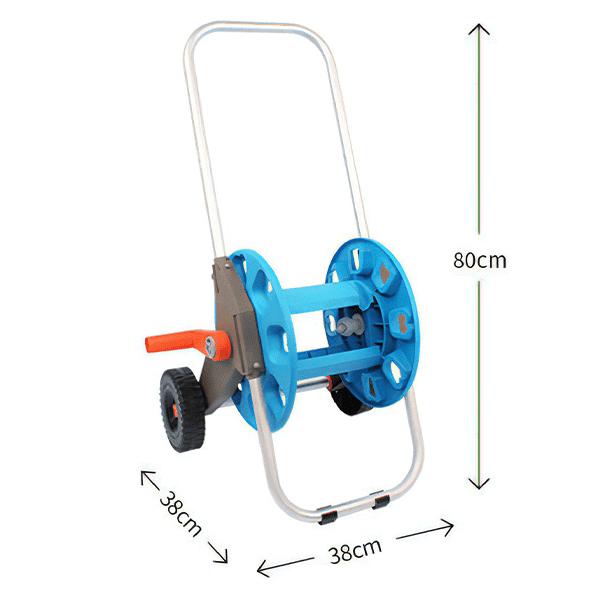 A 38 cm × 38 cm × 80 cm small retractable garden hose